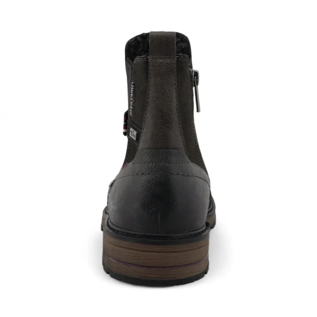 Men's Dark Grey Water-Resistant Chelsea Ankle Boots