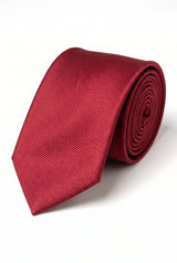 Men’s Dark Red Slim Solid Tie