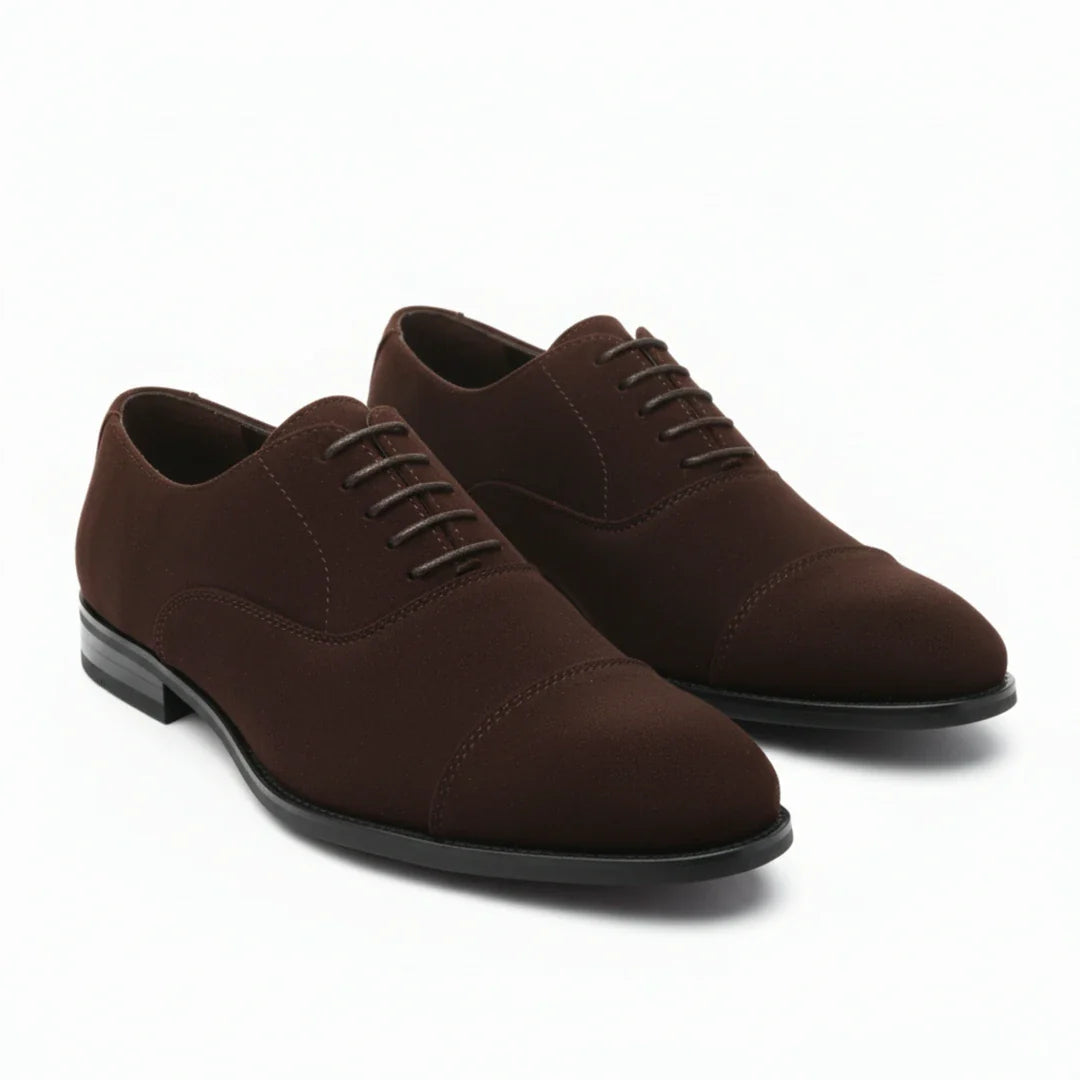 Men's Faux Suede Lace-Up Oxford Shoes