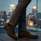 Men's Faux Suede Lace-Up Oxford Shoes