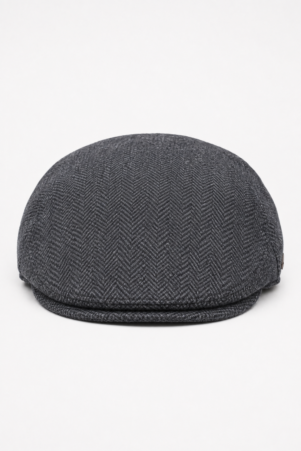 Men's Flat Cap Wool Herringbone Charcoal Tweed Classic 1920s Unisex Del Boy
