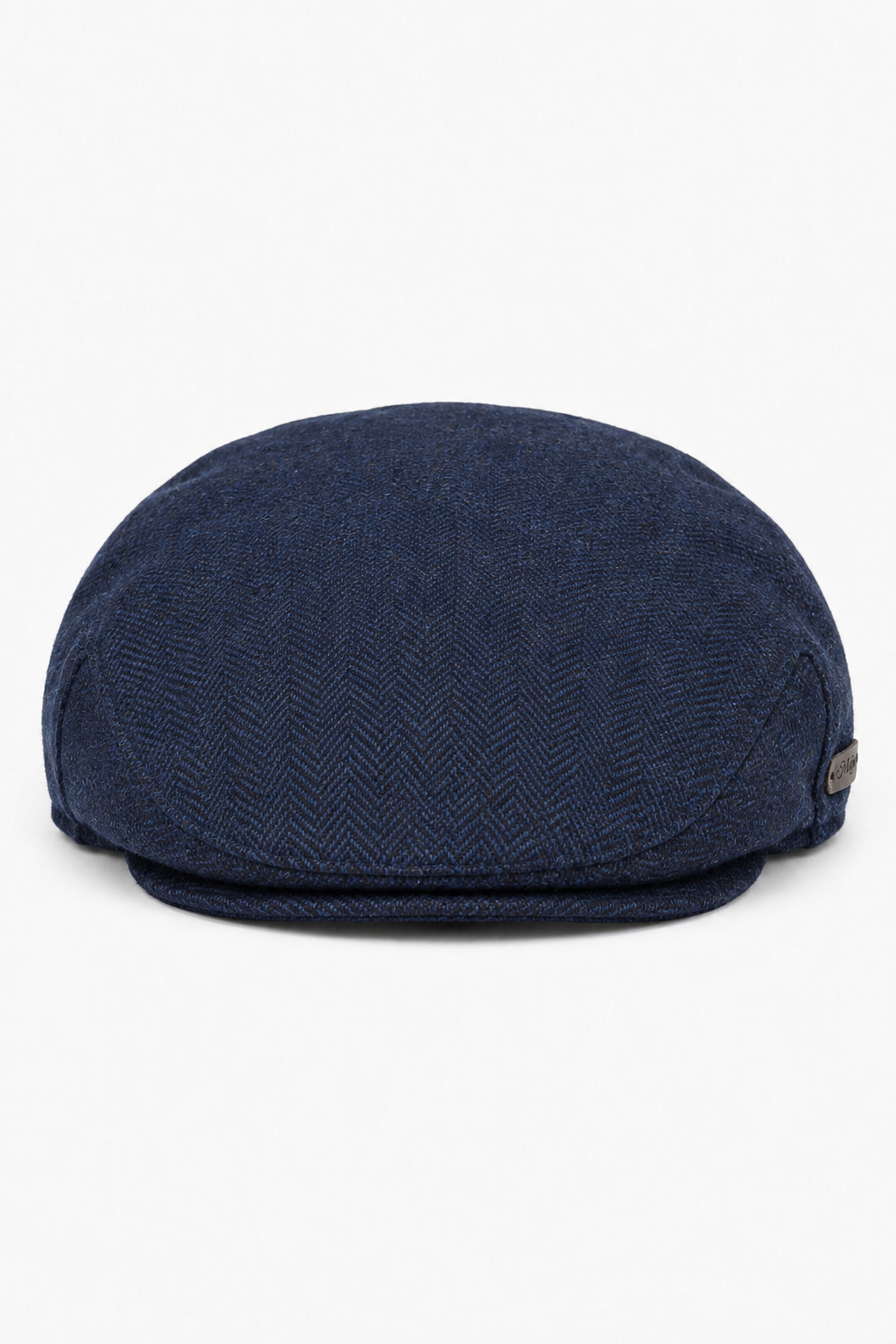 Men's Flat Cap Wool Herringbone Navy Tweed Classic 1920s Unisex Del Boy