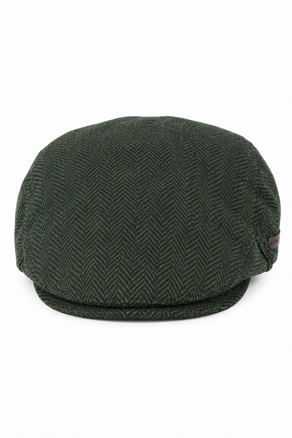 Men's Flat Cap Wool Herringbone Olive Tweed Classic 1920s Unisex Del Boy