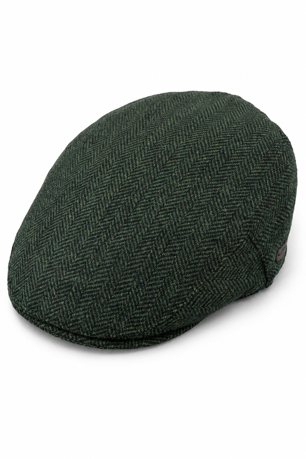 Men's Flat Cap Wool Herringbone Olive Tweed Classic 1920s Unisex Del Boy