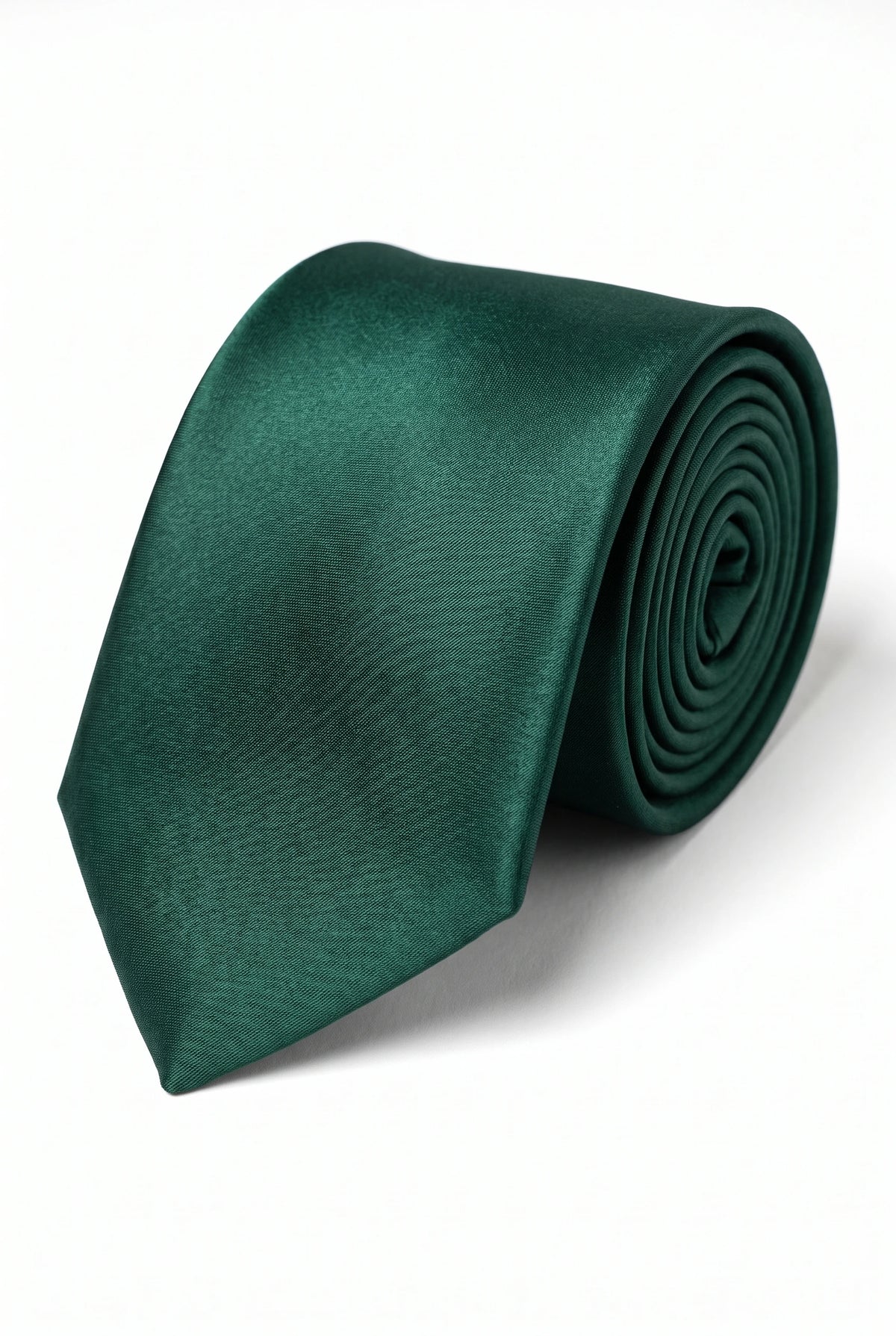 Men’s Forest Green Tie Set with Pocket Square and Cufflinks