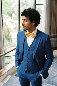 Men’s Gold Double Layer Bow Tie