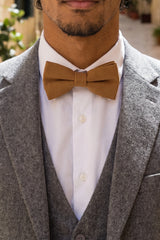 Men’s Gold Double Layer Bow Tie