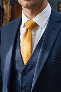 Men’s Gold Suede-Finish Tie