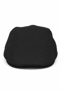 Mens Grandad Baker Flat Black Cap 8 Panel Tweed Vintage Classic Smart Casual 1920s
