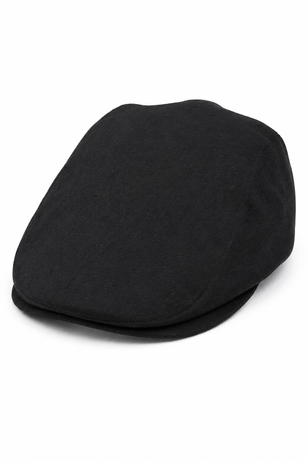 Mens Grandad Baker Flat Black Cap 8 Panel Tweed Vintage Classic Smart Casual 1920s