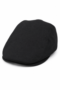 Mens Grandad Baker Flat Black Cap 8 Panel Tweed Vintage Classic Smart Casual 1920s