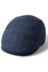 Mens Grandad Baker Flat Navy Cap 8 Panel Tweed Vintage Classic Smart Casual 1920s