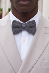 Men’s Grey Knitted Bow Tie