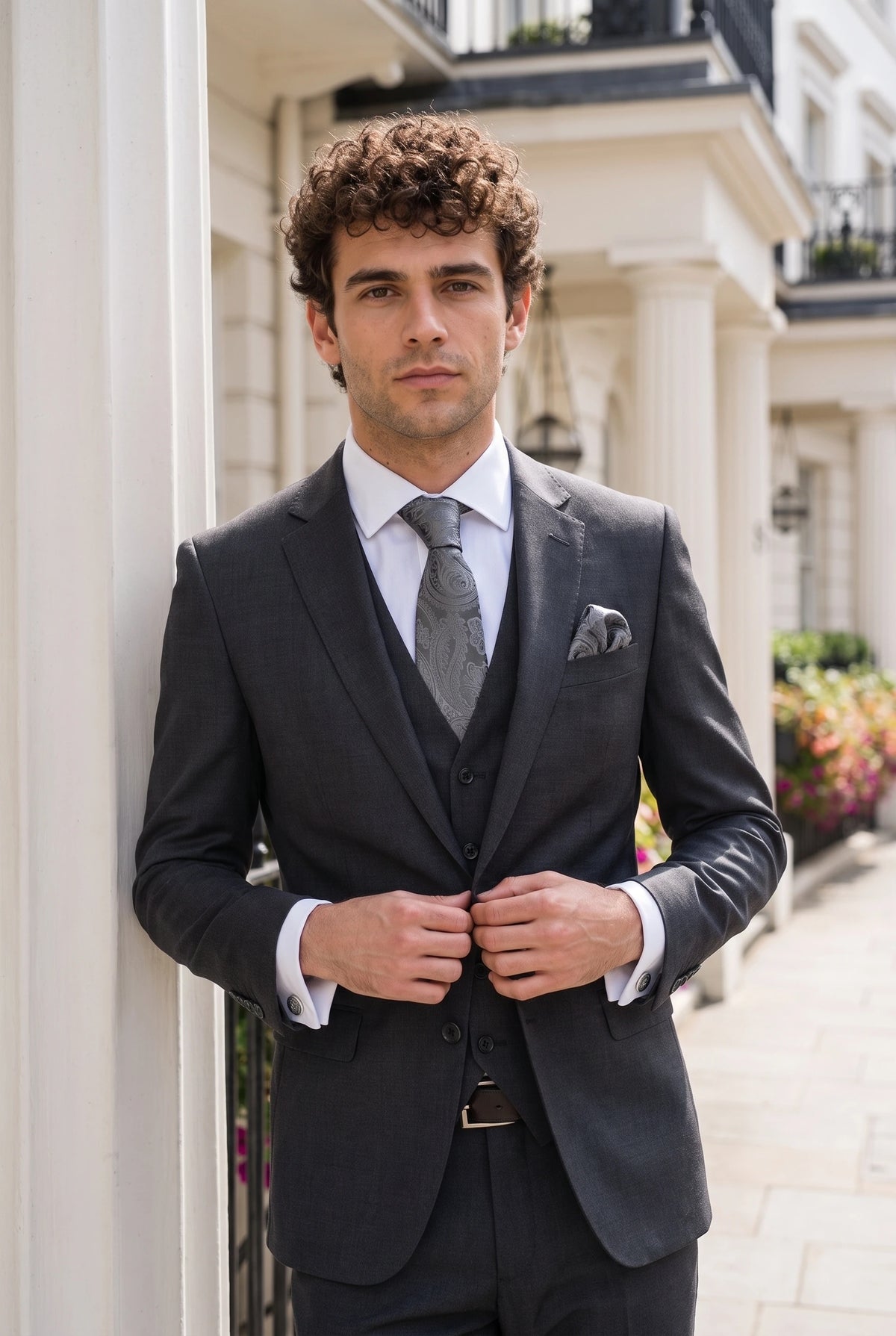 Men’s Grey Paisley Tie Gift Set
