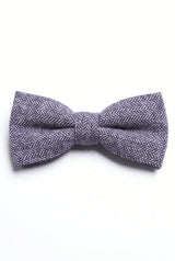 Men’s Grey Tweed Wool Blend Bow Tie