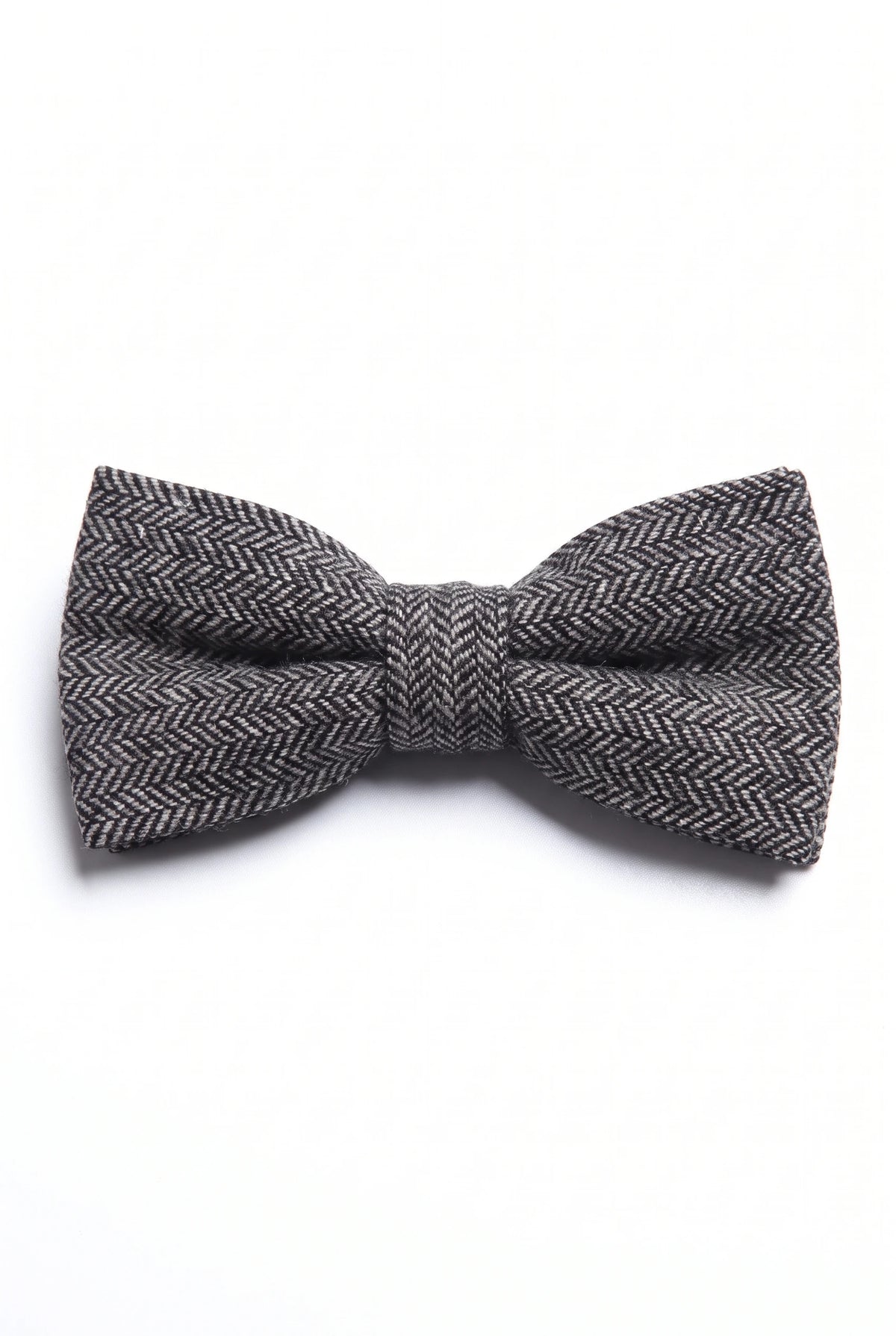 Men’s Grey Tweed Wool Blend Bow Tie