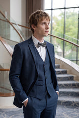 Men’s Grey Tweed Wool Blend Bow Tie
