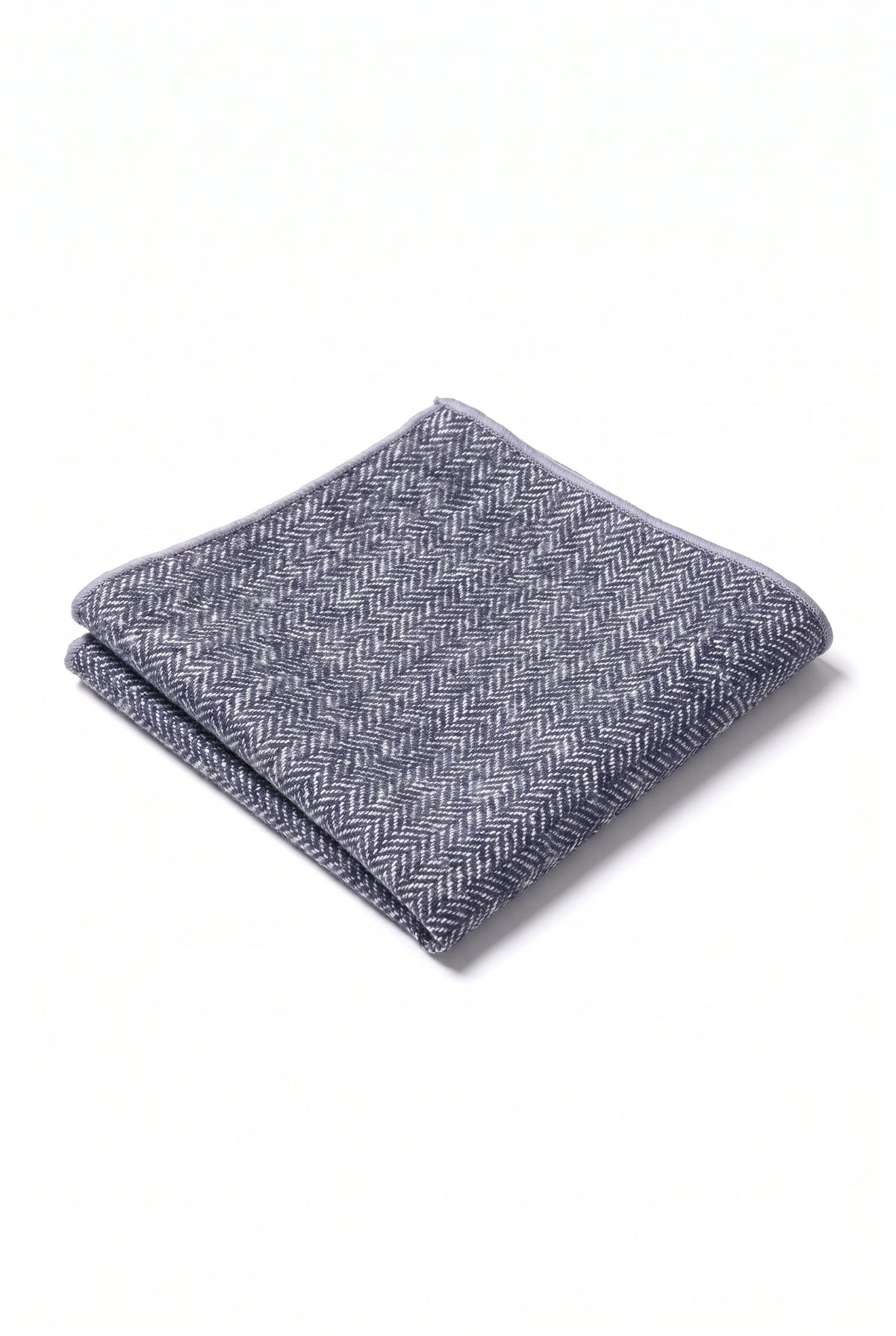 Men’s Grey Tweed Wool Blend Pocket Square