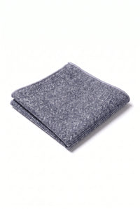 Men’s Grey Tweed Wool Blend Pocket Square
