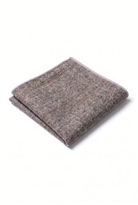 Men’s Grey Tweed Wool Blend Pocket Square