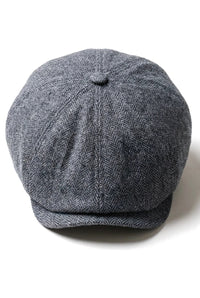 Men's Herringbone Newsboy Classic Flat Cap - Grey