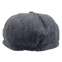 Men's Herringbone Newsboy Classic Flat Cap - Grey