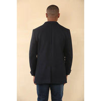 Men's Hooded Wool Blend Classic Overcoat