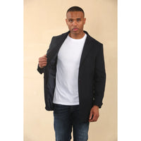 Men's Hooded Wool Blend Classic Overcoat
