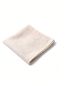 Men’s Ivory Tweed Wool Blend Pocket Square