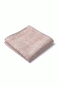 Men’s Light Pink Tweed Wool Blend Pocket Square
