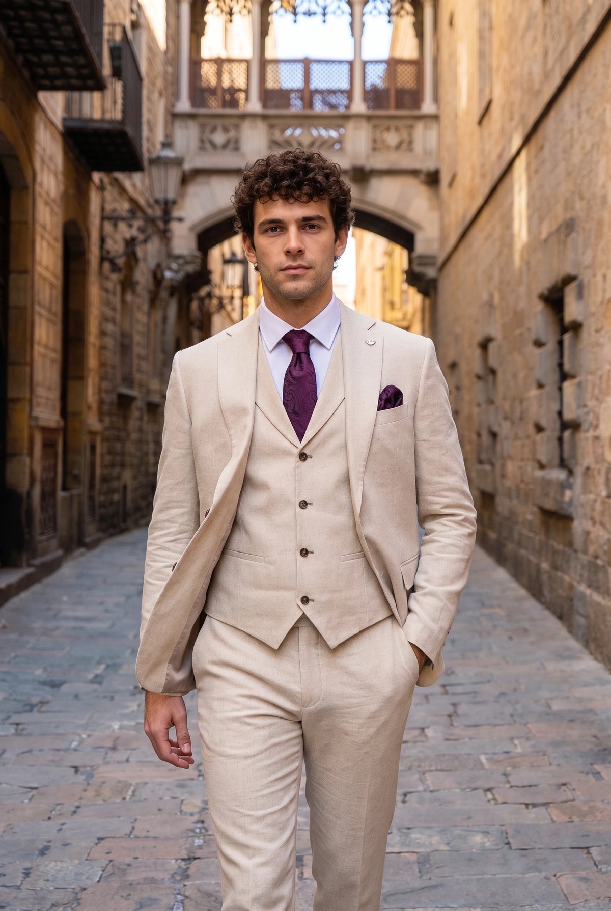 Men’s Lilac Paisley Tie Gift Set