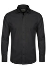 Men's Long Sleeve Button-Down Dress Shirt - Black
