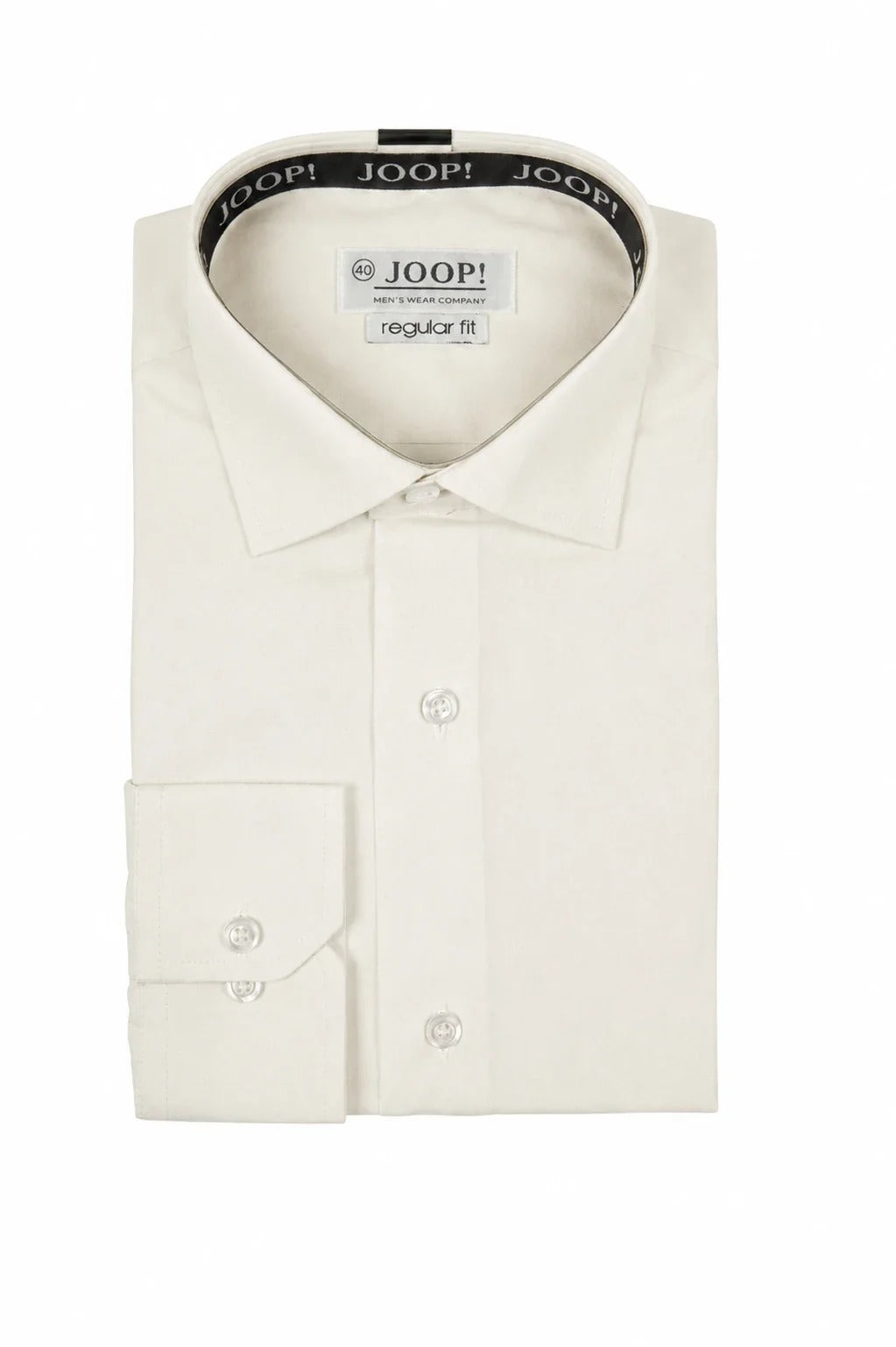 Men's Long Sleeve Button-Down Dress Shirt - Cream
