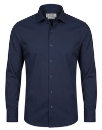 Men's Long Sleeve Button-Down Dress Shirt - Navy