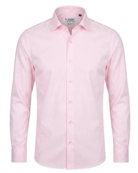 Men's Long Sleeve Button-Down Dress Shirt - Pink