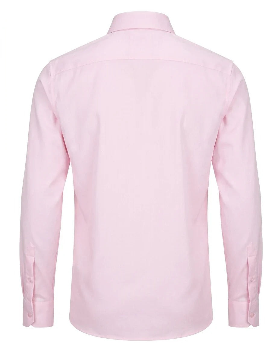 Men's Long Sleeve Button-Down Dress Shirt - Pink