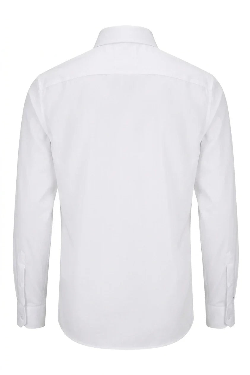 Men's Long Sleeve Button-Down Dress Shirt - White