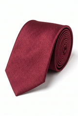 Men’s Maroon Slim 6cm Solid Colour Tie