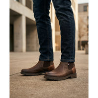 Men's Mokka Brown Water-Resistant Chelsea Ankle Boots