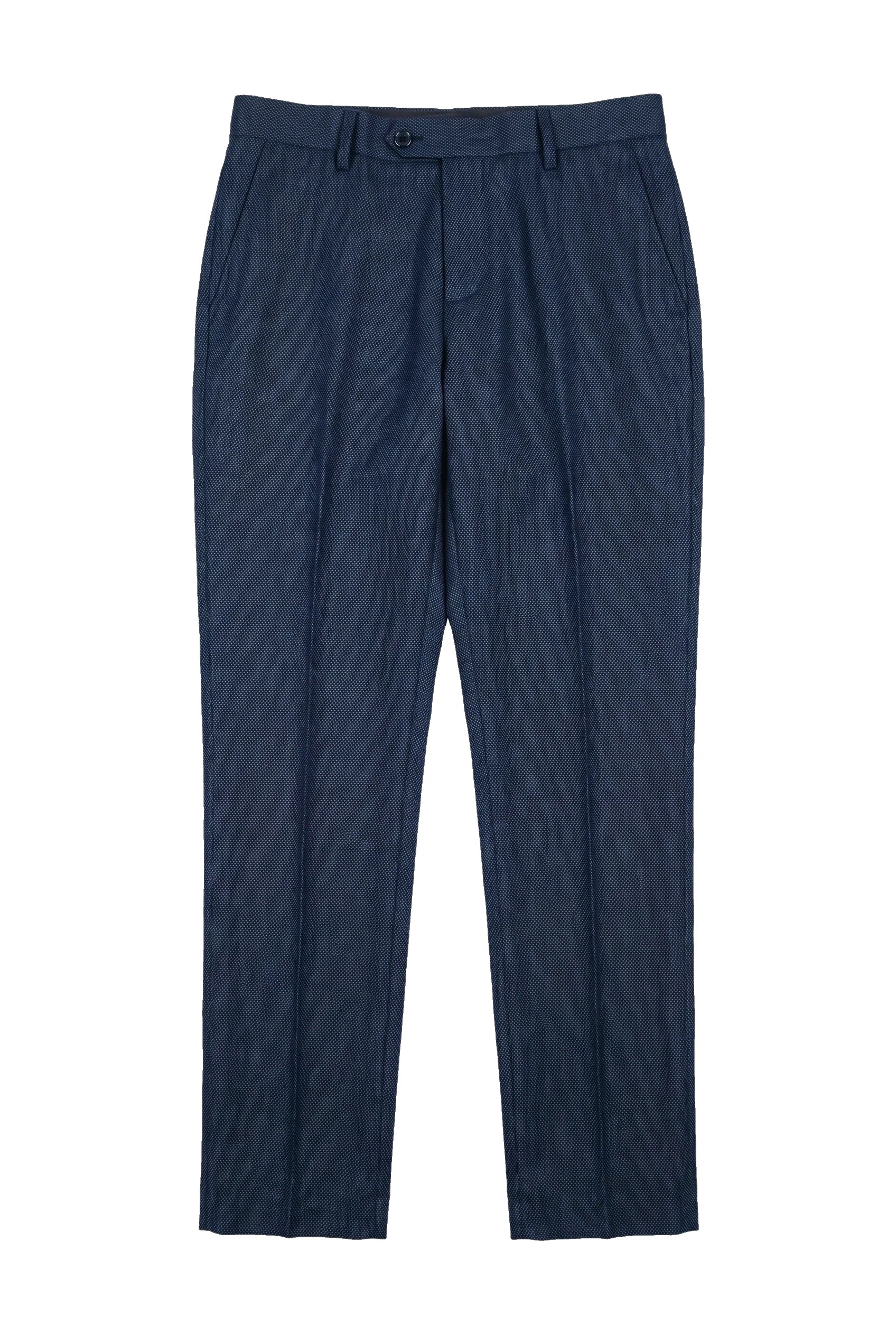 Arthur - Men's Birdseye Navy Trousers