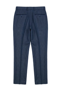 Arthur - Men's Birdseye Navy Trousers