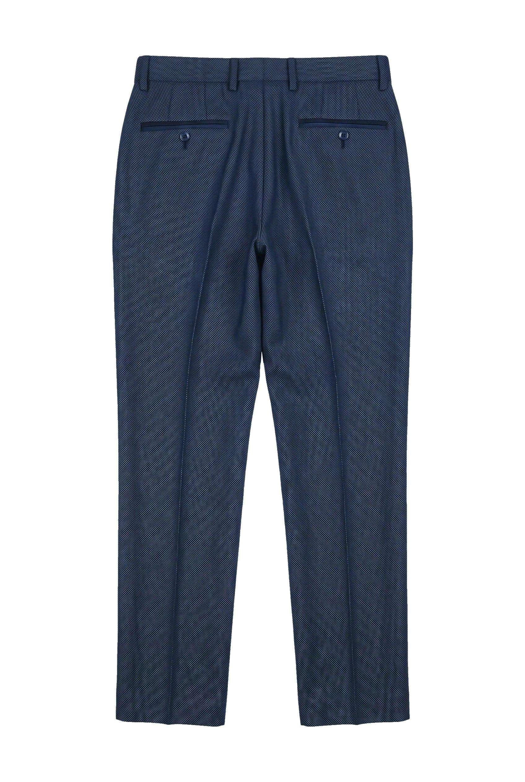 Arthur - Men's Birdseye Navy Trousers