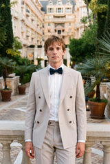 Men’s Navy Double Layer Bow Tie