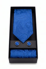 Men’s Navy Paisley Tie Gift Set