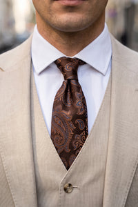 Men’s Navy Paisley Tie