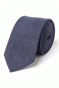 Men’s Navy Suede-Finish Tie
