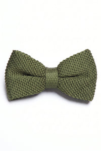 Men’s Olive Green Knitted Bow Tie