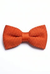 Men’s Orange Knitted Bow Tie