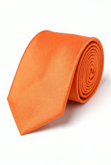 Men’s Orange Red Slim Tie