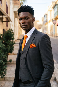 Men’s Orange Tie Set